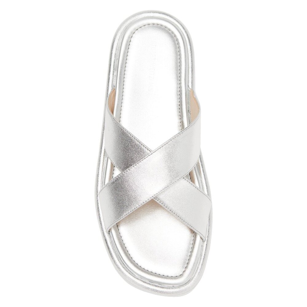 Stuart Weitzman Elodie Crisscross Platform Slide Sandal - Size 7B / 37.5